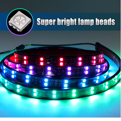24V 5050 SMD 5A 2.4m Lâmpadas de atmosfera interior de carro com controle remoto para caminhão van