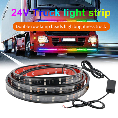 24V 5050 SMD 5A 2.4m Lâmpadas de atmosfera interior de carro com controle remoto para caminhão van