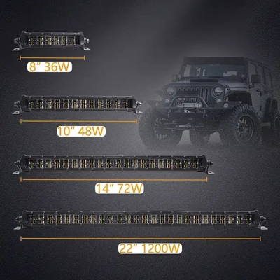 6D Reflector Off Road LED Light Bar 4x4 12V 24V Single Row Automotive LED Light Bar