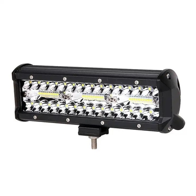 9 polegadas 180W Dual Row LED Light Bar Branco / Âmbar Para Carros Offroad