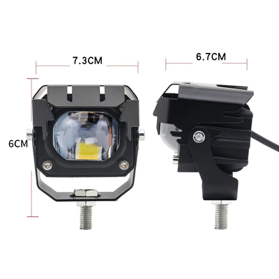 12-80V Amber 3570 LED Dual Color LED luzes de trabalho para motocicletas 30-60W Off Road luzes de condução