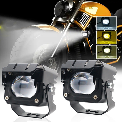 12-80V Amber 3570 LED Dual Color LED luzes de trabalho para motocicletas 30-60W Off Road luzes de condução