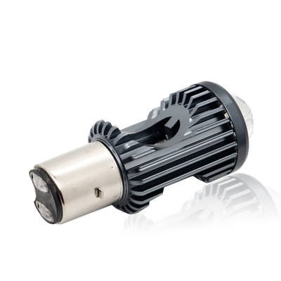 Mini Lâmpada de Direção DRL Motor LED Farol lâmpada H4 H6 BA20D P15D Automóvel Fisheye Projector Lente Dual Color