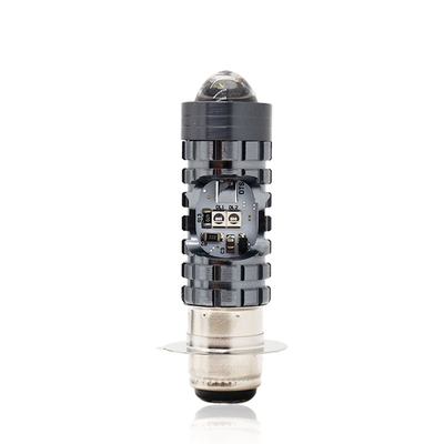 Mini Lâmpada de Direção DRL Motor LED Farol lâmpada H4 H6 BA20D P15D Automóvel Fisheye Projector Lente Dual Color