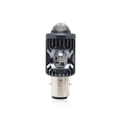 Mini Lâmpada de Direção DRL Motor LED Farol lâmpada H4 H6 BA20D P15D Automóvel Fisheye Projector Lente Dual Color