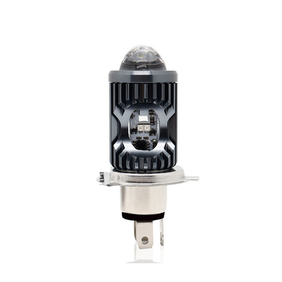 Mini Lâmpada de Direção DRL Motor LED Farol lâmpada H4 H6 BA20D P15D Automóvel Fisheye Projector Lente Dual Color