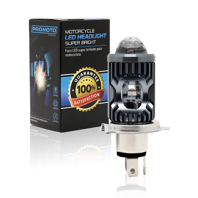 Mini Lâmpada de Direção DRL Motor LED Farol lâmpada H4 H6 BA20D P15D Automóvel Fisheye Projector Lente Dual Color