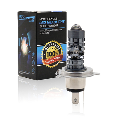 Mini Lâmpada de Direção DRL Motor LED Farol lâmpada H4 H6 BA20D P15D Automóvel Fisheye Projector Lente Dual Color