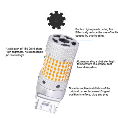 Automóveis LED sinais de viração Canbus Fog Light 2016 chip 150 SMD 1156/1157/7440 LED