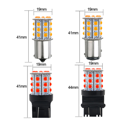 Luzes de volta LED brancas de longa duração para carros 12V Corpo de liga de alumínio Branco Amarelo Vermelho 3030 33SMD