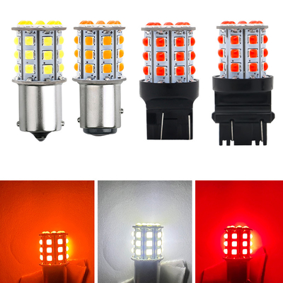 Luzes de volta LED brancas de longa duração para carros 12V Corpo de liga de alumínio Branco Amarelo Vermelho 3030 33SMD
