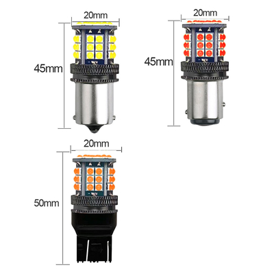 Indicadores de viração LED de liga de alumínio 3030 39 SMD 12v 1156 BA15S 1157 BAY15D T20 T25 Indicador de viração de carro