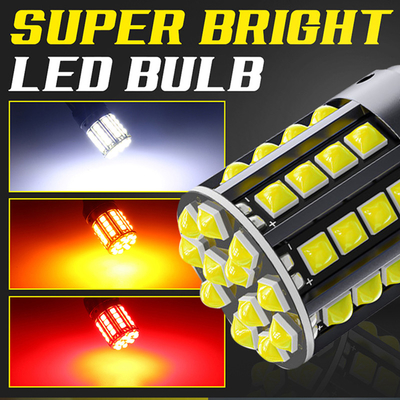 Lâmpadas LED de liga de alumínio branco 1156 1157 T20 3030 44SMD Luz de reversão 12V 24V