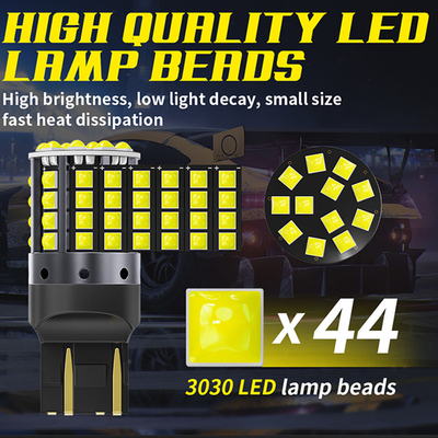 Lâmpadas LED de liga de alumínio branco 1156 1157 T20 3030 44SMD Luz de reversão 12V 24V