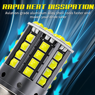 Lâmpadas LED de liga de alumínio branco 1156 1157 T20 3030 44SMD Luz de reversão 12V 24V
