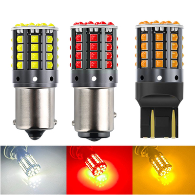 Lâmpadas LED de liga de alumínio branco 1156 1157 T20 3030 44SMD Luz de reversão 12V 24V