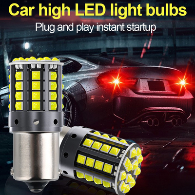 Lâmpadas LED de liga de alumínio branco 1156 1157 T20 3030 44SMD Luz de reversão 12V 24V
