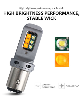 Lâmpadas de sinalização de travagem LED de 5W de longa duração com 1156 lâmpadas LED universais de 12smd 1156 P21W BA15S PY21W 3157 7443 Canbus