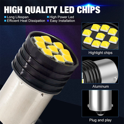 1157 BAY15D LED P21/5W 1156 BA15S P21W lâmpadas LED 9 SMD 3030 R5W R10W Lâmpada traseira do carro
