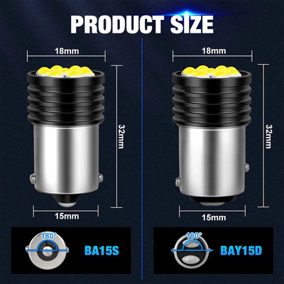 1157 BAY15D LED P21/5W 1156 BA15S P21W lâmpadas LED 9 SMD 3030 R5W R10W Lâmpada traseira do carro