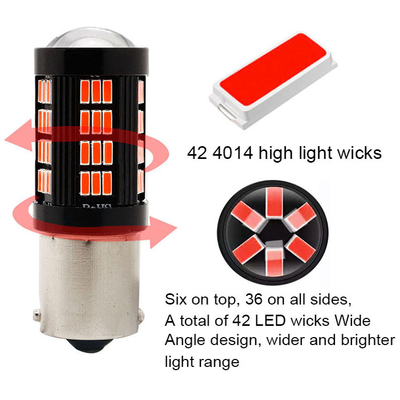 1157 1156 4014 66 SMD LED Brake Light Carros de marcha atrás lâmpadas LED interiores Auto Canbus