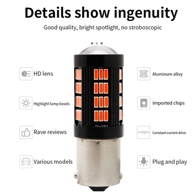 1157 1156 4014 66 SMD LED Brake Light Carros de marcha atrás lâmpadas LED interiores Auto Canbus