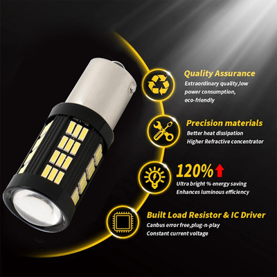 1157 1156 4014 66 SMD LED Brake Light Carros de marcha atrás lâmpadas LED interiores Auto Canbus