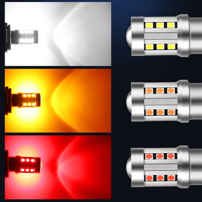Universal Branco LED Car Turn Signal Lights1156 1157 3030 15SMD lâmpada LED Branco Amarelo Canbus Placa de licença Interior LED