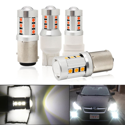 Universal Branco LED Car Turn Signal Lights1156 1157 3030 15SMD lâmpada LED Branco Amarelo Canbus Placa de licença Interior LED