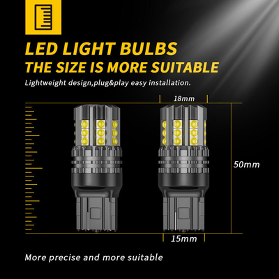Lâmpadas LED brancas para veículos automóveis 12V 24V 2835 45SMD 1156 1157 T25 3156 3157 T20 7440 7443 Canbus lâmpadas automóveis LED