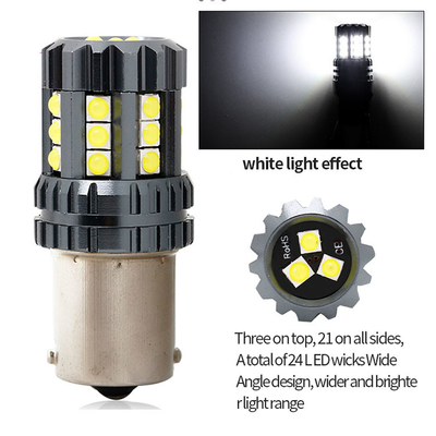 Lâmpadas LED brancas para veículos automóveis 12V 24V 2835 45SMD 1156 1157 T25 3156 3157 T20 7440 7443 Canbus lâmpadas automóveis LED