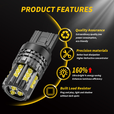 Lâmpadas LED brancas para veículos automóveis 12V 24V 2835 45SMD 1156 1157 T25 3156 3157 T20 7440 7443 Canbus lâmpadas automóveis LED