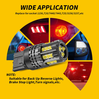 Lâmpadas LED brancas para veículos automóveis 12V 24V 2835 45SMD 1156 1157 T25 3156 3157 T20 7440 7443 Canbus lâmpadas automóveis LED