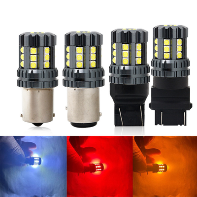 Lâmpadas LED brancas para veículos automóveis 12V 24V 2835 45SMD 1156 1157 T25 3156 3157 T20 7440 7443 Canbus lâmpadas automóveis LED