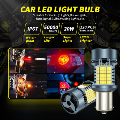 lâmpada de LED com Canbus 2016 120SMD T20 1156 1157 3156 3157 LED sinal de virada luzes de travagem com ventilador lâmpada automática