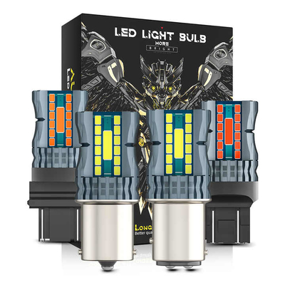 12V 1156 3030 24LED+2COB Lâmpadas de sinalização de travagem 3156 lâmpada LED de duas cores
