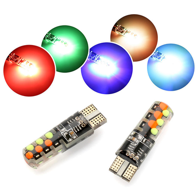 Brilho Novo tipo de carro Lâmpada LED interior T10 5050 6SMD Cor RGB Com RGB Com luzes de estroboscópio intermitentes