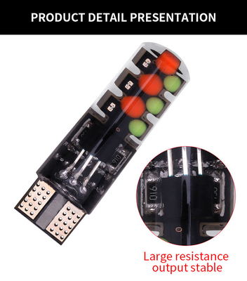 Brilho Novo tipo de carro Lâmpada LED interior T10 5050 6SMD Cor RGB Com RGB Com luzes de estroboscópio intermitentes