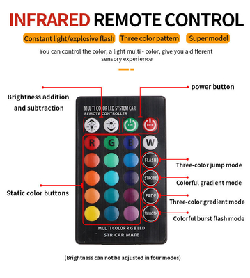 Brilho Novo tipo de carro Lâmpada LED interior T10 5050 6SMD Cor RGB Com RGB Com luzes de estroboscópio intermitentes