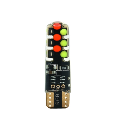 Brilho Novo tipo de carro Lâmpada LED interior T10 5050 6SMD Cor RGB Com RGB Com luzes de estroboscópio intermitentes