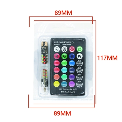 Brilho Novo tipo de carro Lâmpada LED interior T10 5050 6SMD Cor RGB Com RGB Com luzes de estroboscópio intermitentes