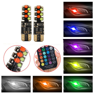 Brilho Novo tipo de carro Lâmpada LED interior T10 5050 6SMD Cor RGB Com RGB Com luzes de estroboscópio intermitentes