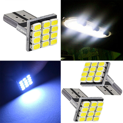 Potência 9W lâmpadas LED à prova d'água IP67 360 graus Luz automóvel 12v T10 12SMD 1206 3020 Luz de leitura placa de licença