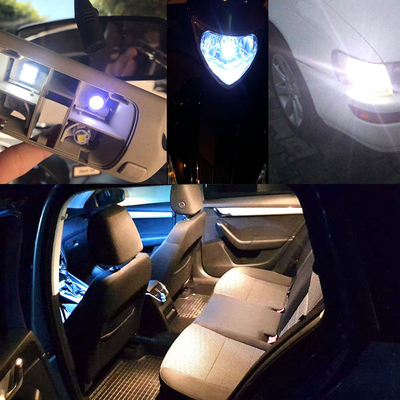 Potência 9W lâmpadas LED à prova d'água IP67 360 graus Luz automóvel 12v T10 12SMD 1206 3020 Luz de leitura placa de licença