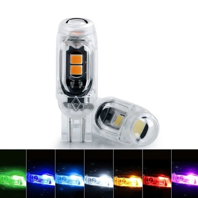 360 graus lâmpada LED lâmpada de placa de licença automotiva luz T10 2835 3030 5smd LED destaque 5W5 não polar pequena largura lâmpada