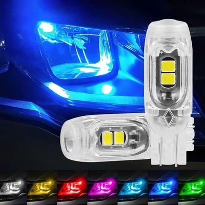 360 graus lâmpada LED lâmpada de placa de licença automotiva luz T10 2835 3030 5smd LED destaque 5W5 não polar pequena largura lâmpada