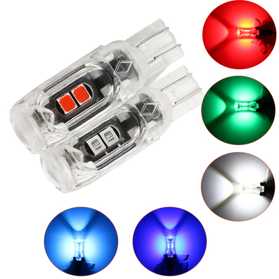 360 graus lâmpada LED lâmpada de placa de licença automotiva luz T10 2835 3030 5smd LED destaque 5W5 não polar pequena largura lâmpada
