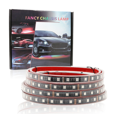 Automóveis LED luzes interiores Multi-Color controle remoto ABS flexível 12V Car LED Strip Light