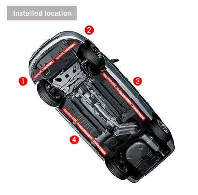 Automóveis LED luzes interiores Multi-Color controle remoto ABS flexível 12V Car LED Strip Light