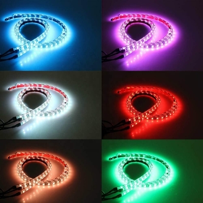 Automóveis LED luzes interiores Multi-Color controle remoto ABS flexível 12V Car LED Strip Light